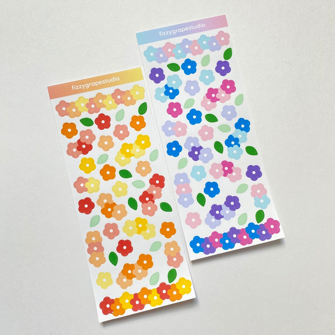 Flower deco sticker sheet Etsy