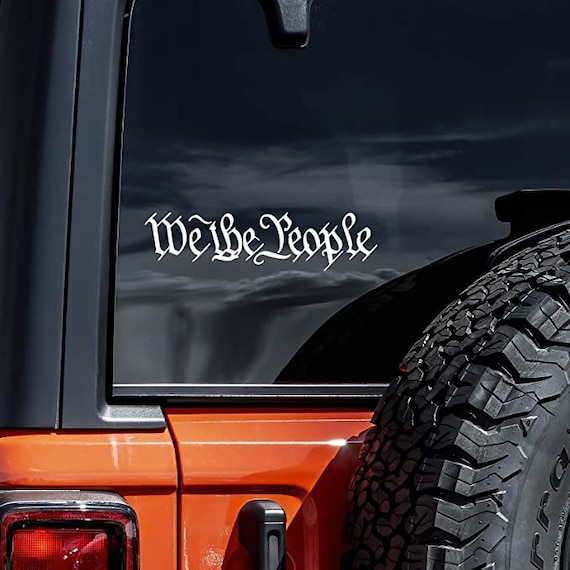 We The People Shall NOT BE Infringed Vinyl Decals - 2 Sets For Cars, Laptops, Water Bottles