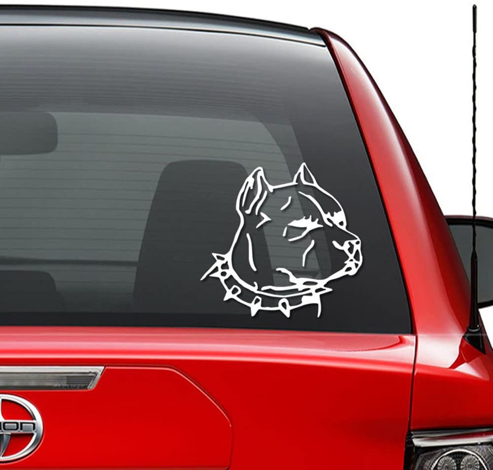 Pitbull Dog Vinyl Decal Sticker Car Truck Vehicle Bumper Window Wall Decor Helmet Motorcycle Etsy