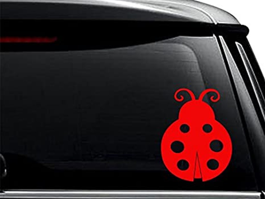 Ladybug Love Cute Vinyl Sticker - Car Phone Helmet - Select Size