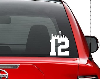 Seattle 12th Man Vinyl Decal Sticker Car Truck Vehicle Bumper Window Wall Decor Helmet Motorcycle