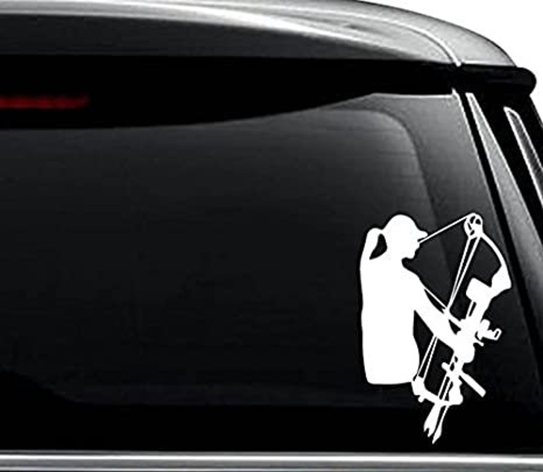 Girl Bowhunter Bowhunting - Decal Sticker for Use on Laptop, Helmet ...