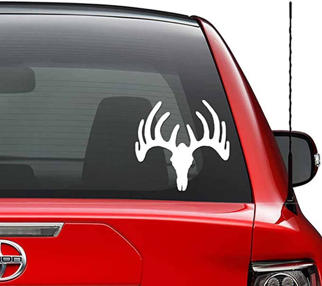 Deer Buck Antlers Hunting Vinyl Decal Sticker Car Truck Vehicle Bumper ...