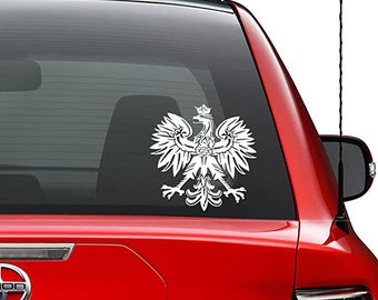 Poland Polish Polski Eagle 2.25 Chrome Decal Sticker Label badge Polska Car Chrome Decals 