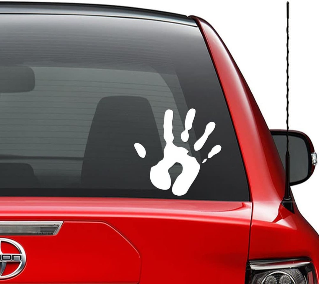 Hand Print Palm Vinyl Decal Sticker Car Truck Vehicle Bumper Window ...
