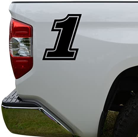 Number 1 One Style 15 Die Cut Vinyl Decal Sticker for Go Kart Car Truck ...