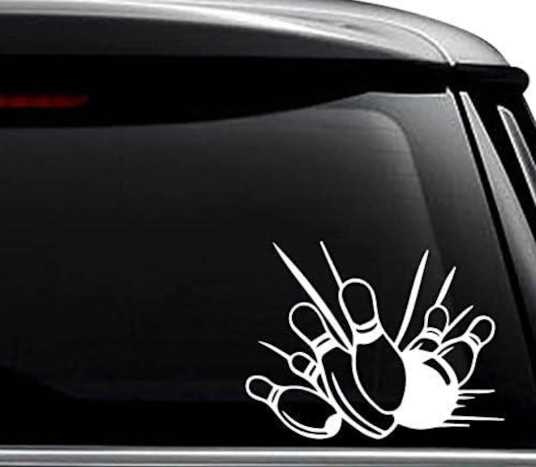 Bowling Pins Bowler Decal Sticker for Use on Laptop, Helmet, Car, Truck ...