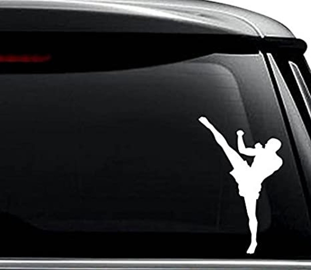 Muay Thai Kickboxer Kickboxing - Decal Sticker for Use on Laptop ...