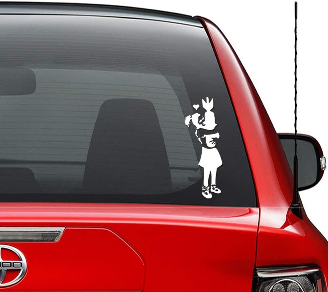 Banksy Gallery Banksy Childhood Girl With Balloon Large Vinyl Sticker - Removable Wall Art Decal, Various Colors Banksy Land - Foto 9