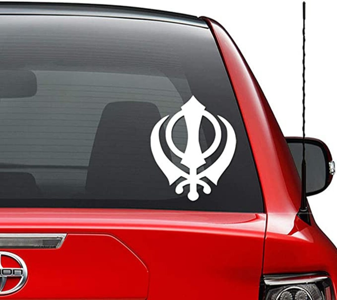 thumbnail image 2 of Khanda Sikh Symbol Vinyl Sticker – 4″ – Waterproof – Car, Laptop, Window, Smooth Surfaces – Unbranded 2 of 6