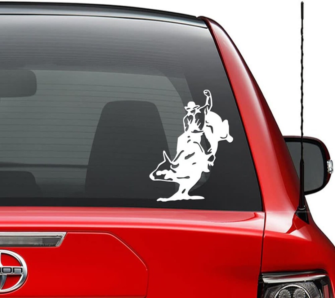 Bullriding Cowboy Vinyl Decal Sticker Car Truck Vehicle Bumper Window ...