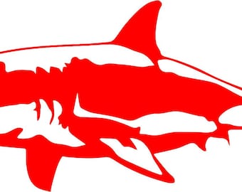 animal_great_white_shark Die Cut Vinyl Decal Sticker for Car Truck Motorcycle Window Bumper Wall Decor