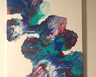 Pintura acrílica derramada