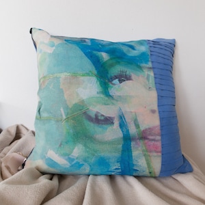 beautiful pillow with dreamy motif from a real work of art, each piece is unique