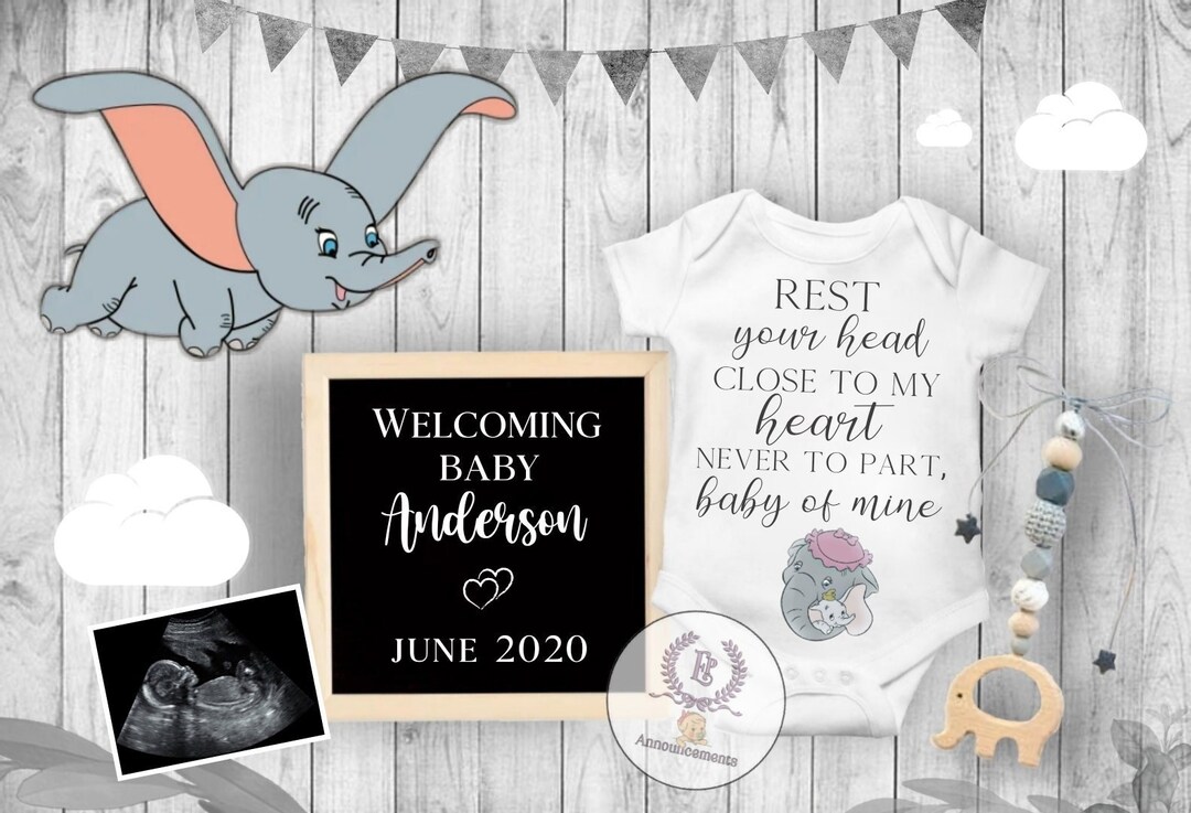 Dumbo Digital Pregnancy Announcement Social Media Customisable Digital