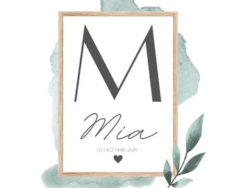 Affiche Prenoms Etsy