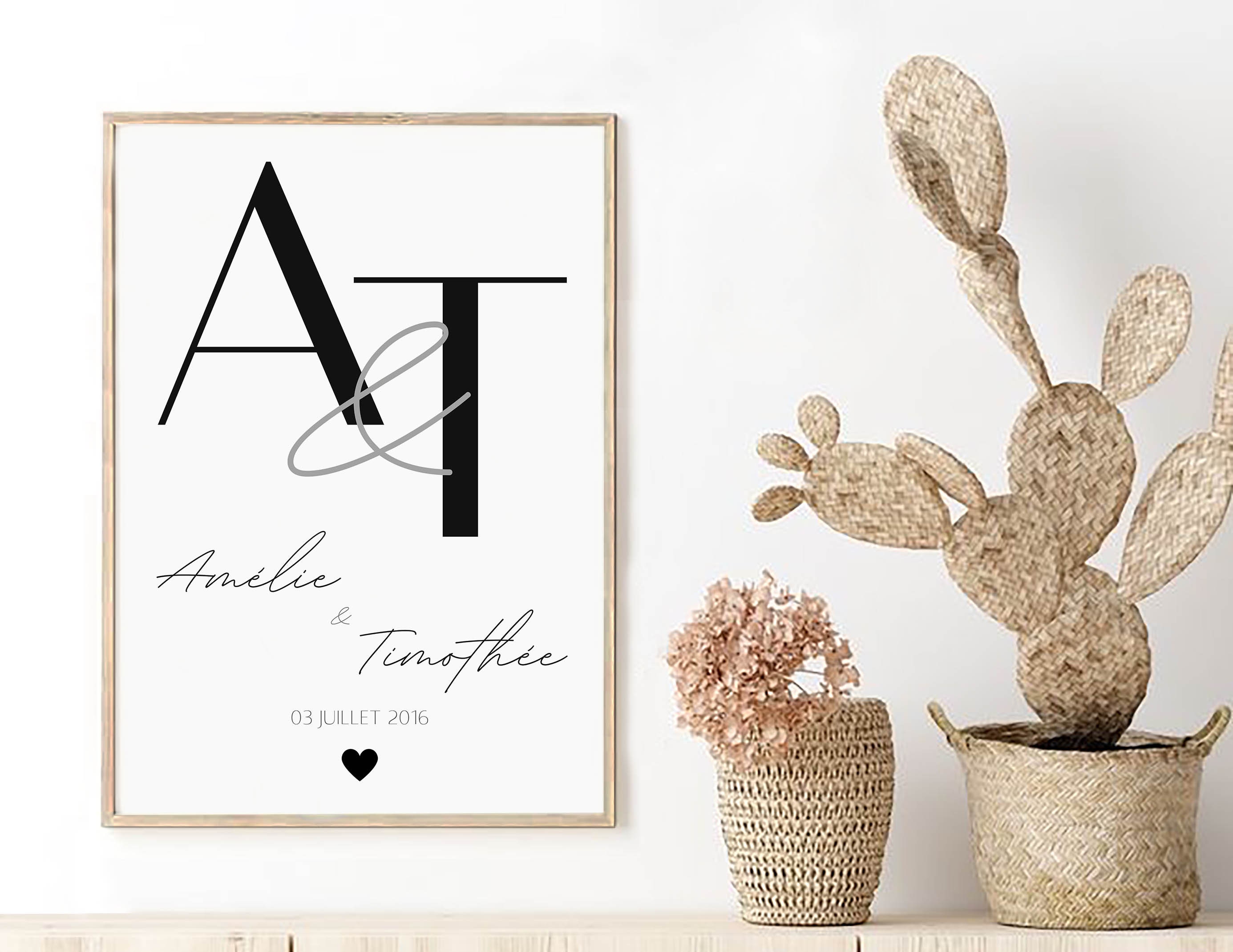 Affiche Personnalisée Duo Minimaliste