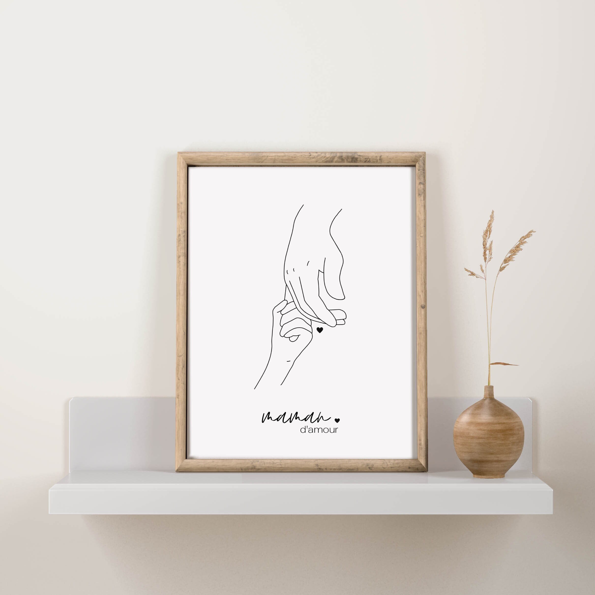 Affiche Minimaliste Maman d'amour