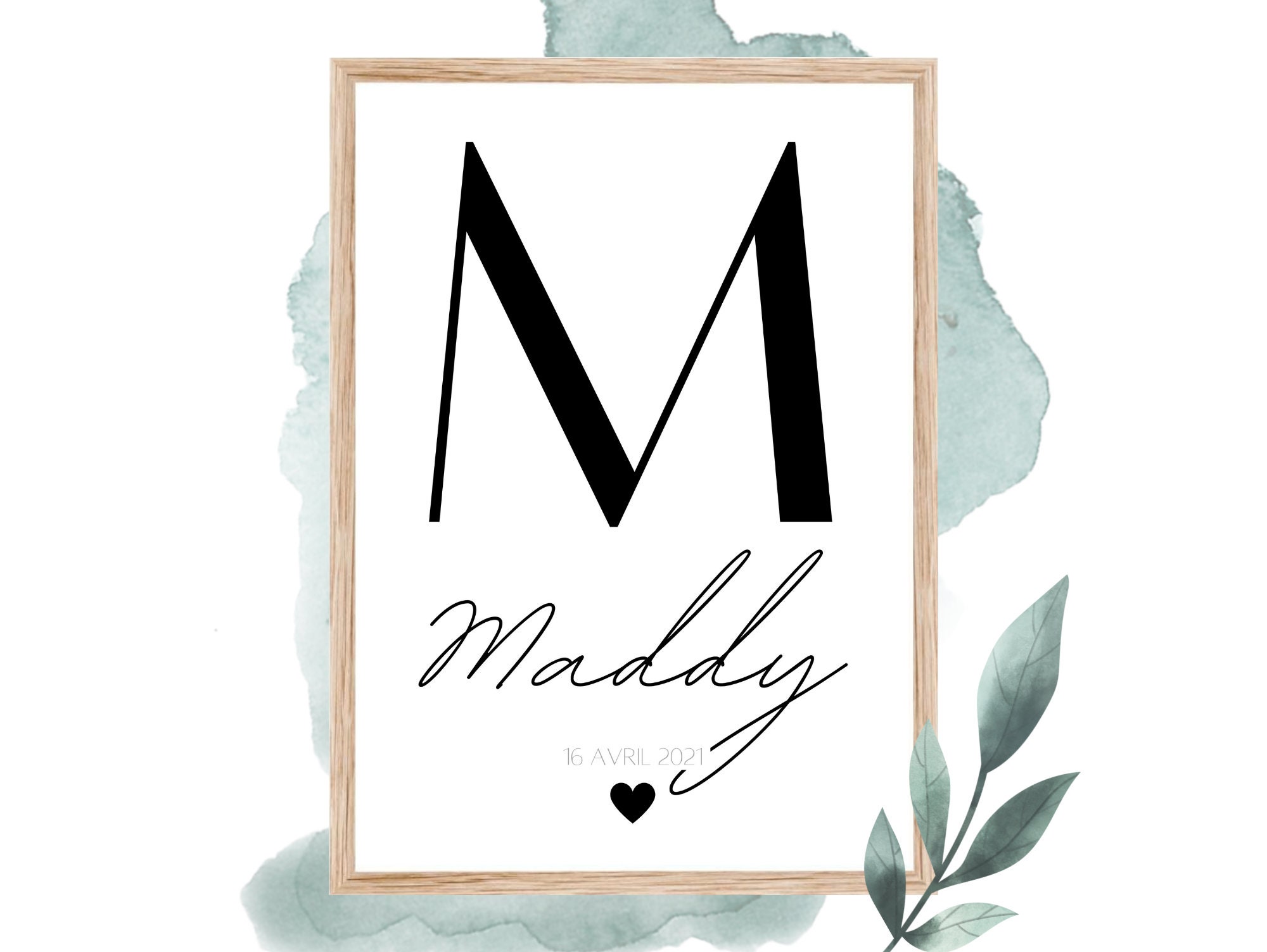 Affiche Personnalisée Prénom Minimaliste