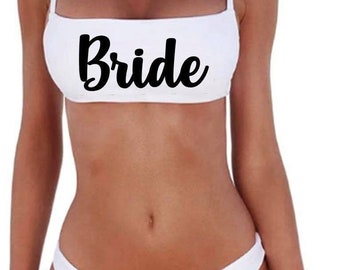 bride 2 piece bathing suit