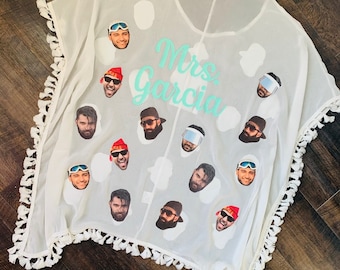 Custom Photo Bridal Swimsuit Cover Up: Bachelorette Gag Gift