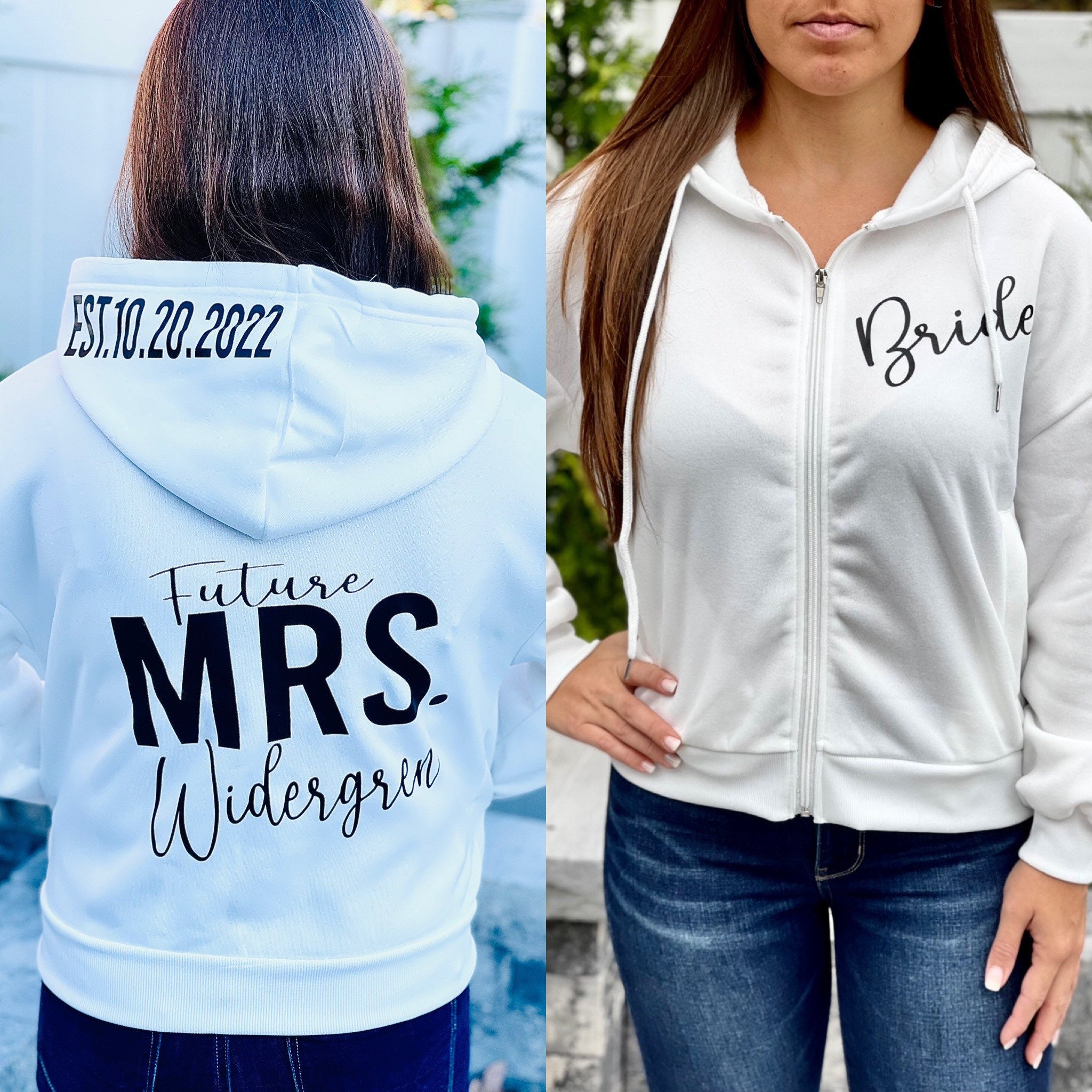 Personalized Brides Full-Zip Hoodie
