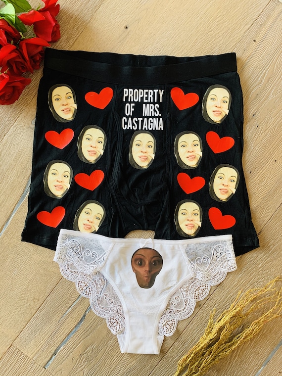 Valentine's Day Custom Boxers Underwear With Face My Photo Boxers Birt