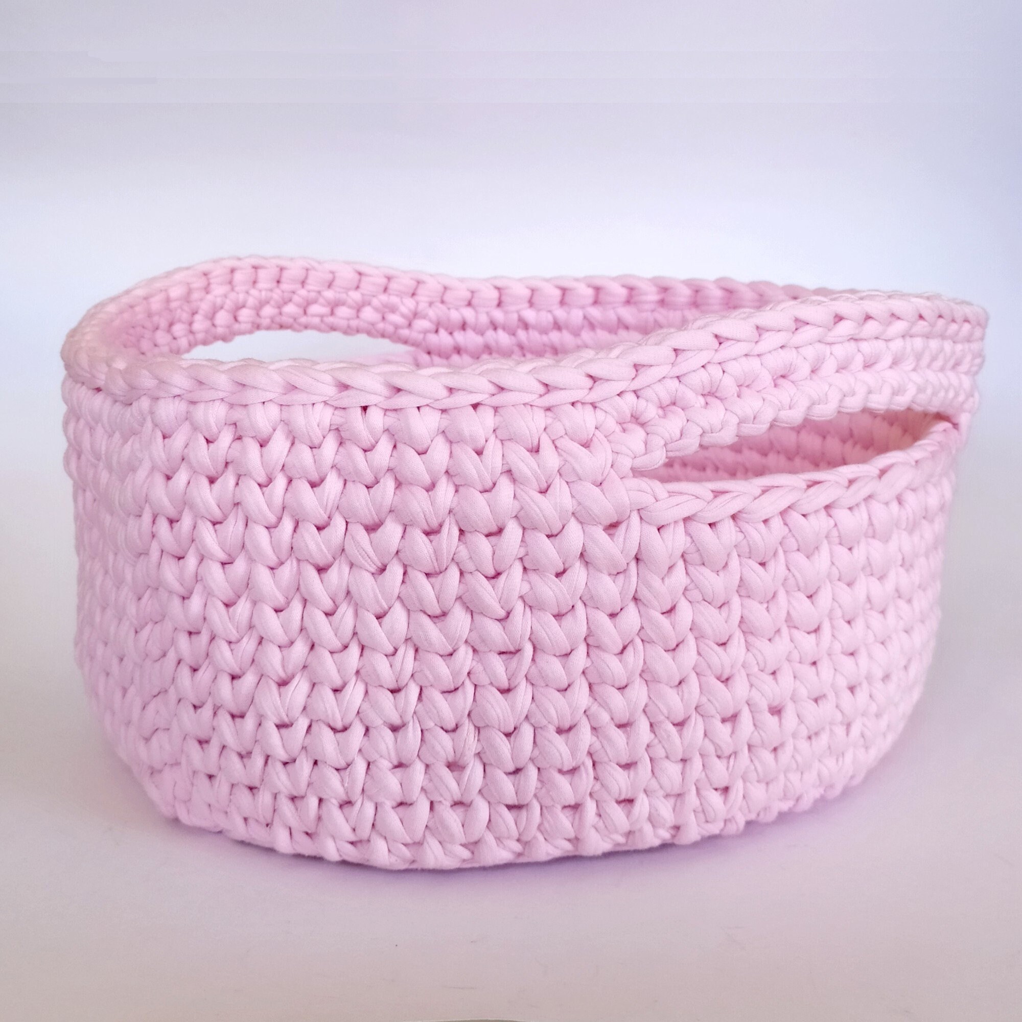 Panier de Rangement 24 cm Fait à La Main Au Crochet en Trapilho Coton