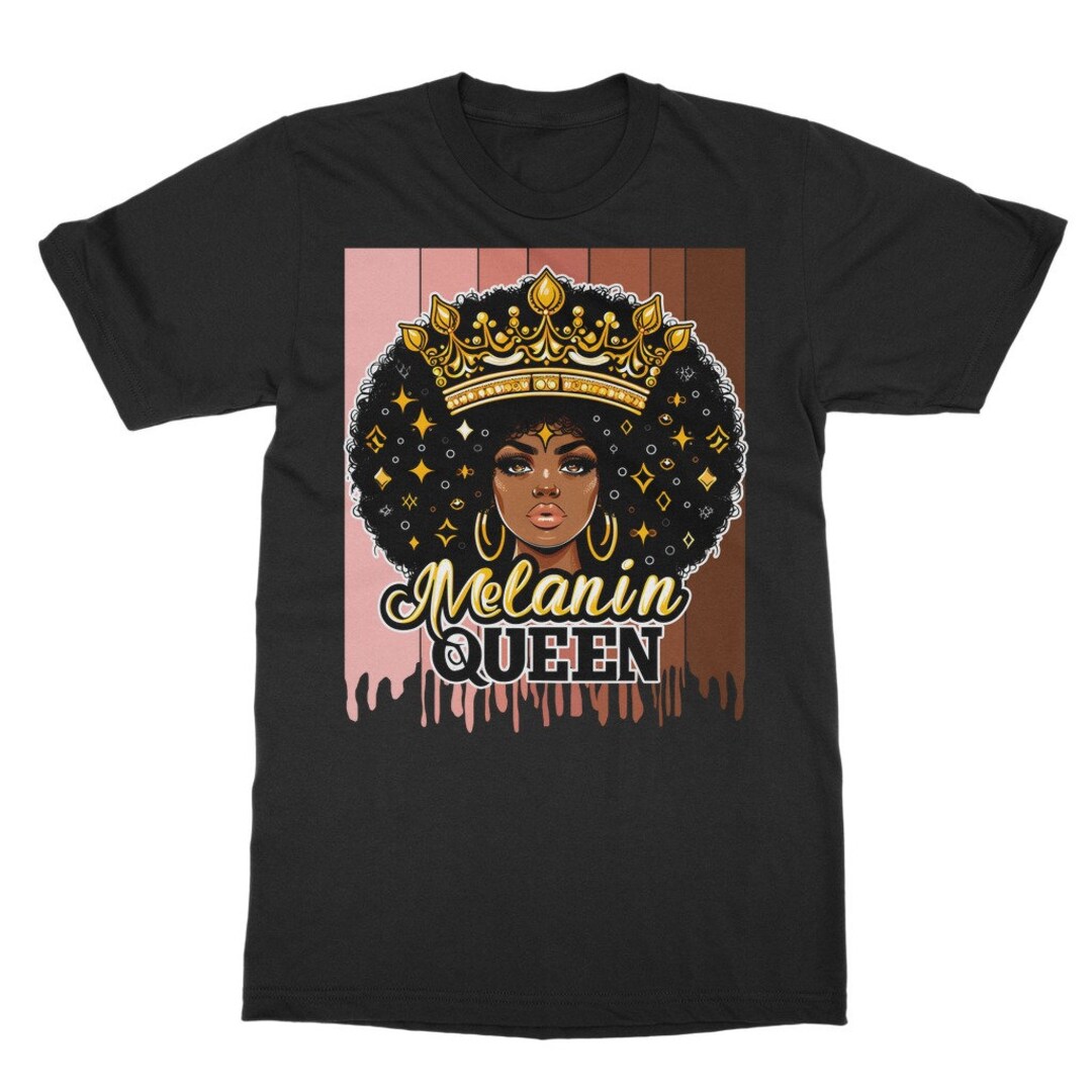 Melanin Queen African American Natural Black Afro Pride - Etsy