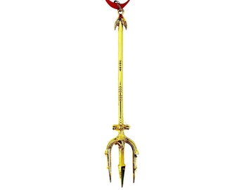 Aquaman Golden Staff, Keychain, Ornament or Necklace