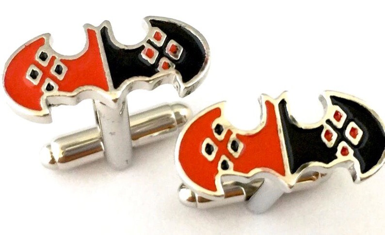 Cufflink or 2 Piece Set Harley Quinn Tie Clip