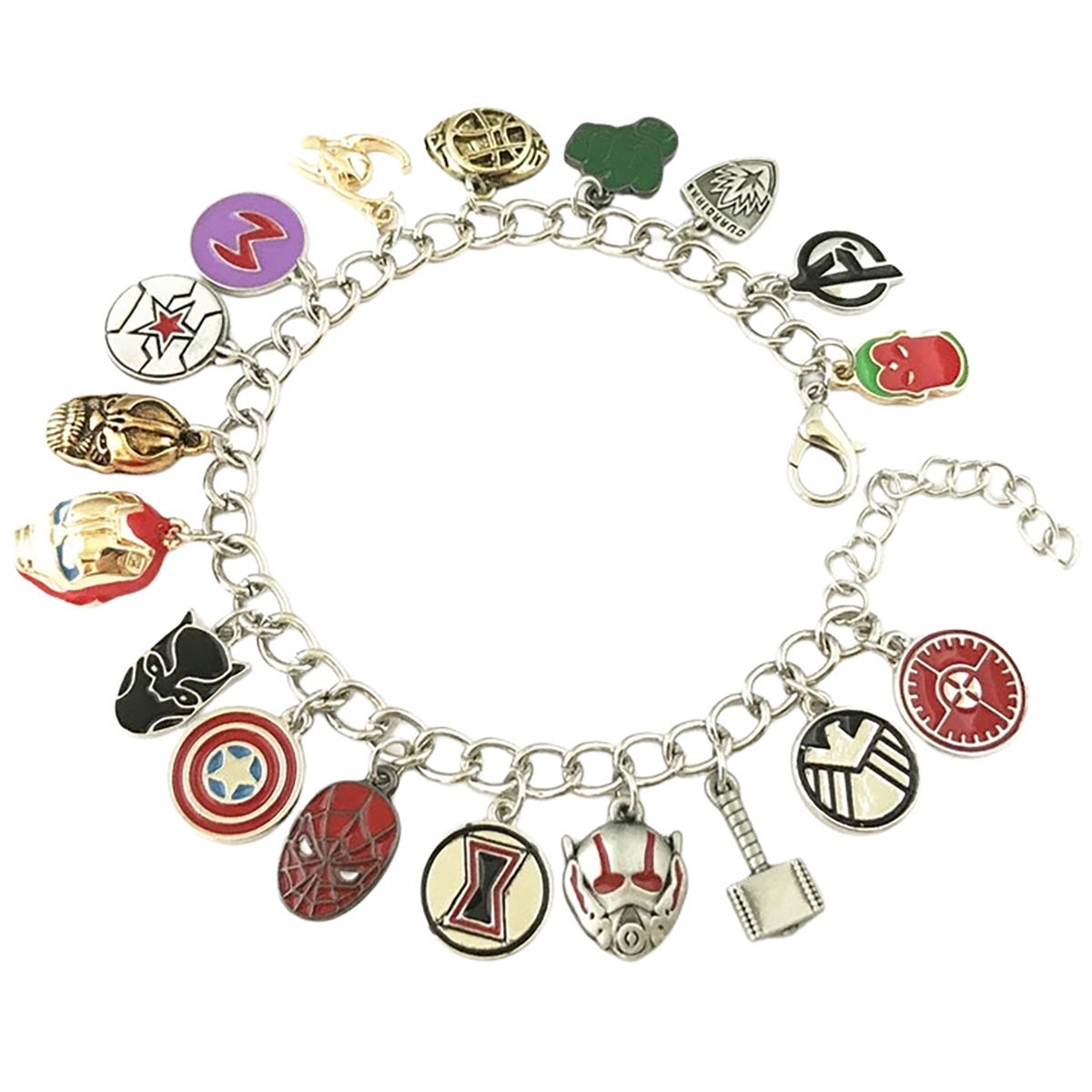 Avengers 18 Mini Charms Charm Bracelet 