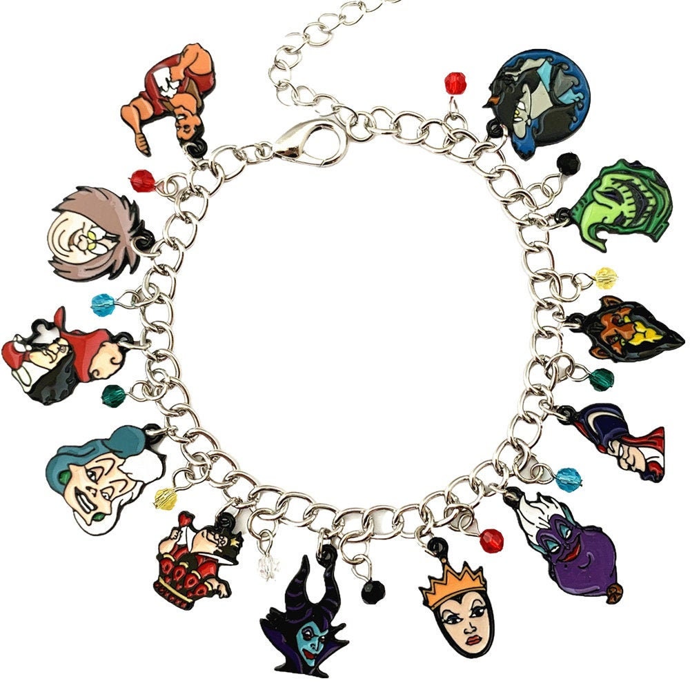 Disney Villains Charm Bracelet Etsy