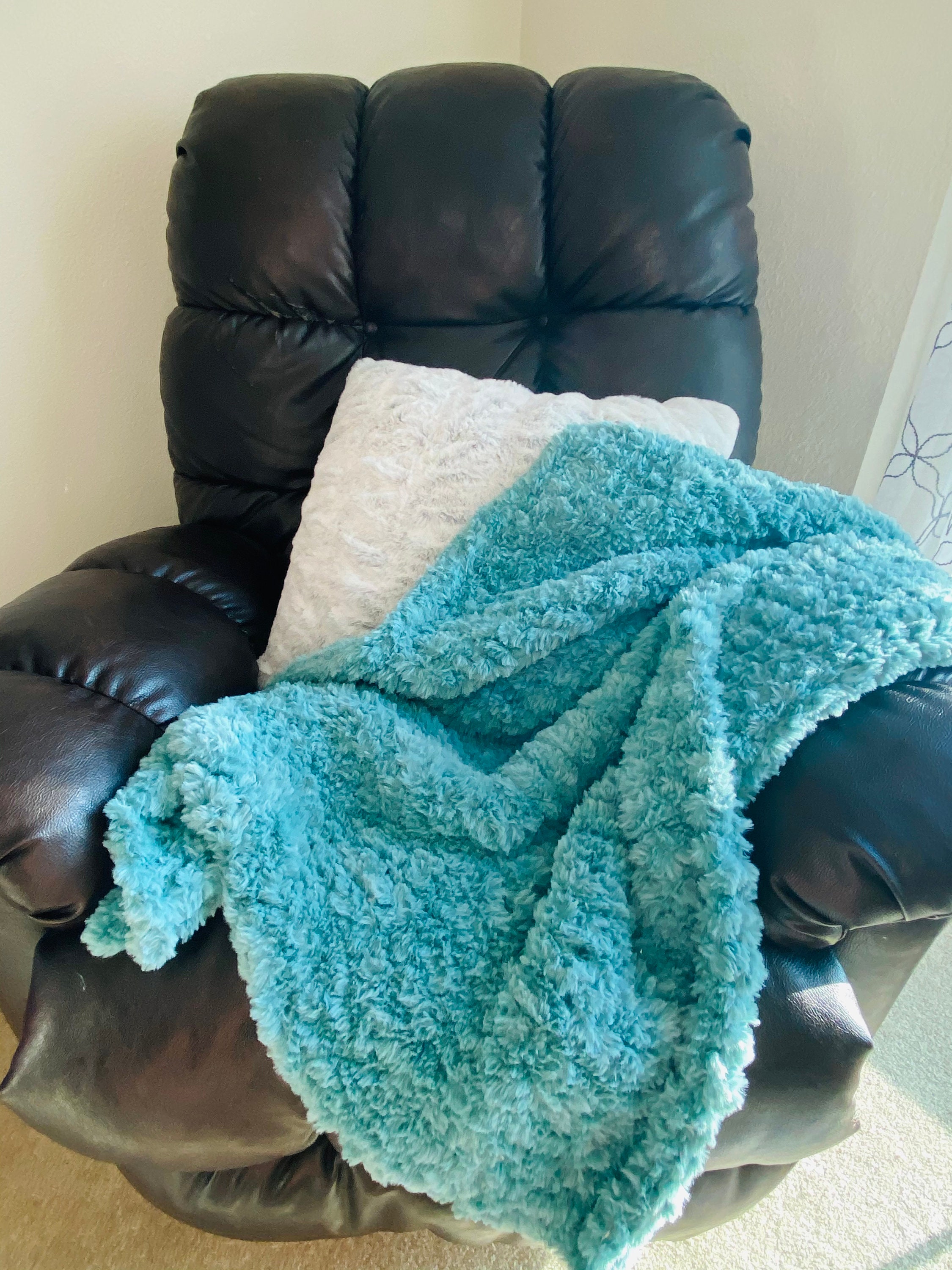 Soft Fuzzy Loop Knit Blanket/Throw Etsy