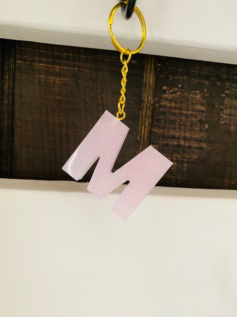 Handmade resin initial keychains