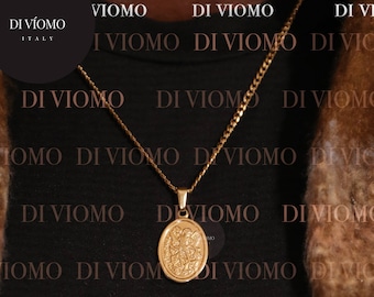 18k Gold St Michael Pendant Saint Michael Medal Archangel Michael Necklace Protector Pendant Necklace For Men Gift For Man Boyfriend Gift