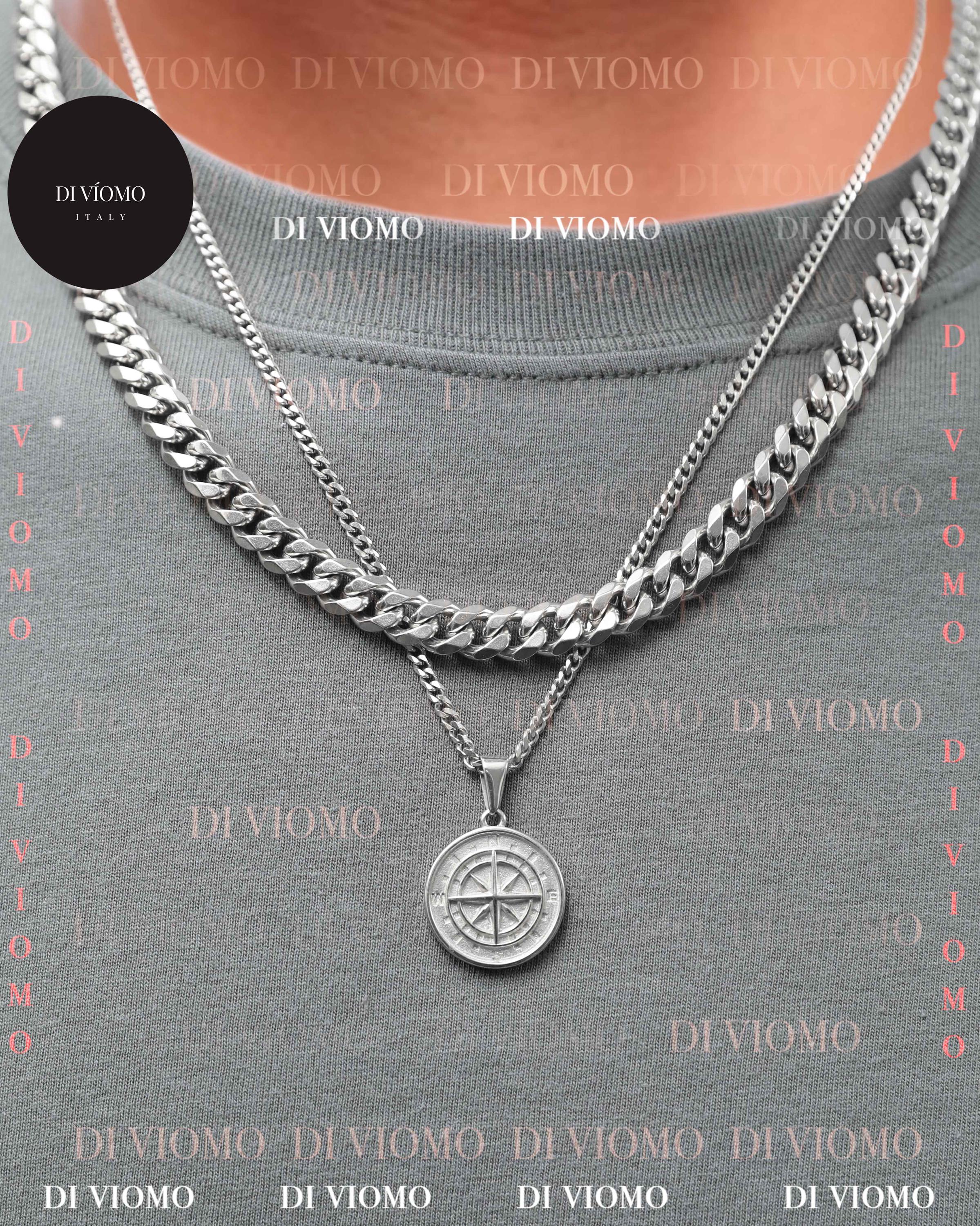 Collana Bussola Con Cuore, Collana N Argento Fatta A Mano Con Bussola - Foto 7