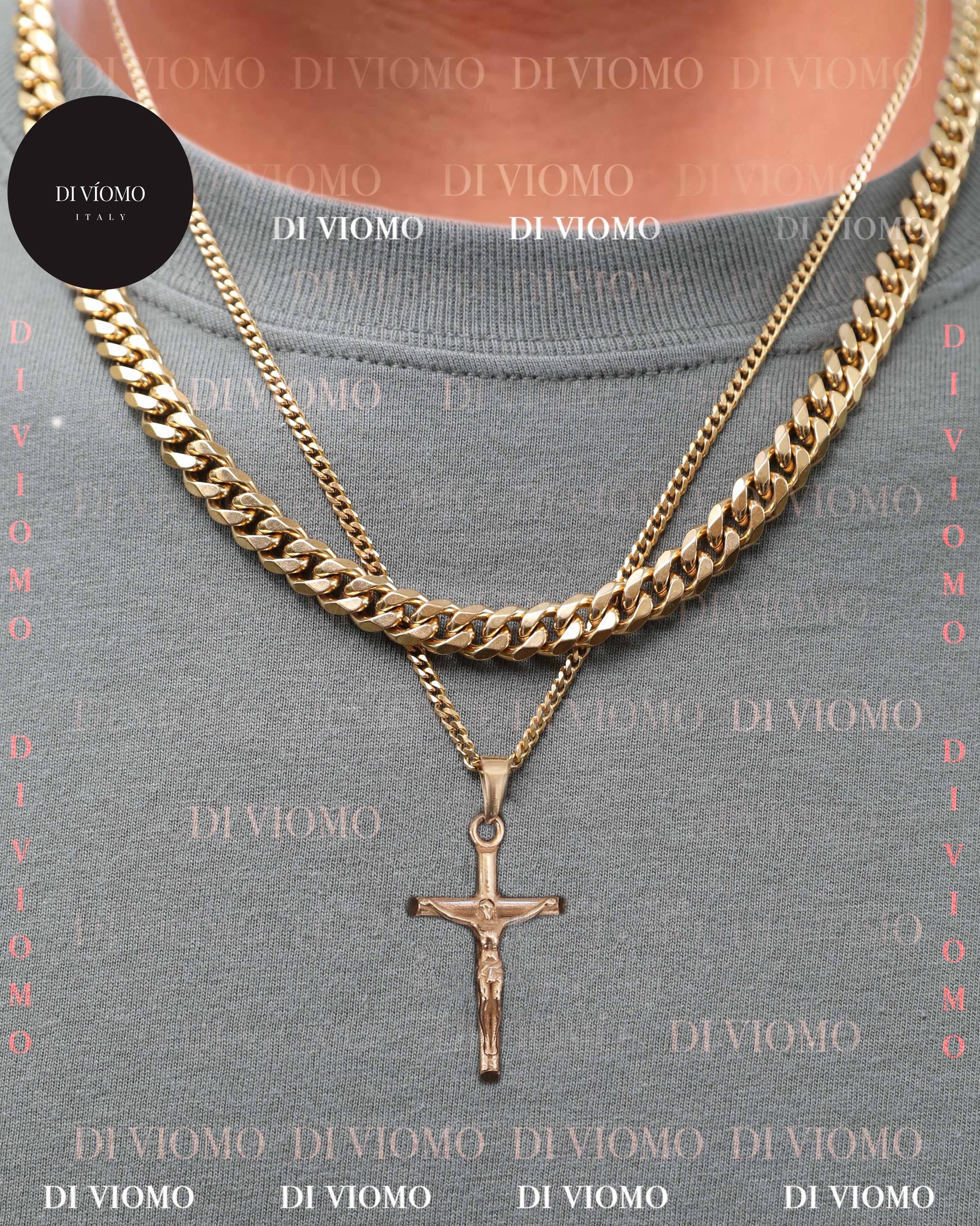 COLLANA GIROCOLLO CROCE DIAMANTI CT 1,90 ORO BIANCO - ORO&CO - Luxury Zone