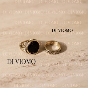 18k gouden zwarte onyx ringset, zwarte stenen ring heren, zwarte stenen herenring, zwarte zegelring heren, roestvrij staal, waterdichte ring, cadeau