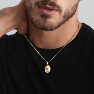 18k Gold Compass Necklace North Star Pendant Stainless Steel Man Necklace Gold Compass Pendant Mens Necklaces For Men Gift For Boyfriend image 7