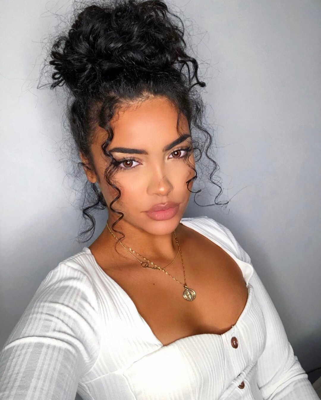 Womens 18k Gold Compass North Star Pendant Chain Anchor Necklace