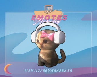 Emote de gato vibrante de Los Sims: GIF de meme kawaii (descarga digital)