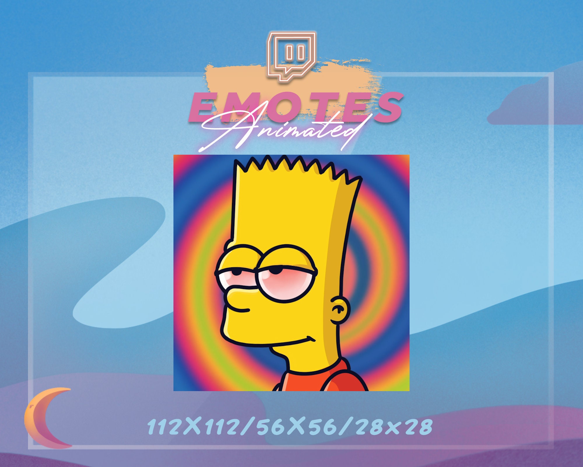 Sad Boy / Heart Break Bart Twitch Chat Emote 