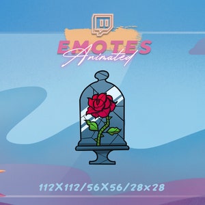 Animated Rose Emote - Twitch Emote | Discord emote | Valentine&#39;s Day | custom emotes