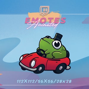 Animated PEPE Emote - Gentleman FROG | Kawaii Frog | Chibi Frog Emote for Twitch, Discord and Streamers