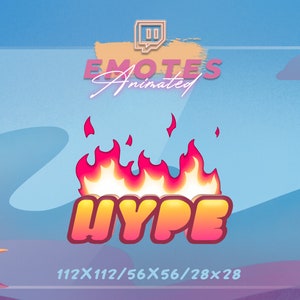 Animated HYPE Emote - Twitch Fire Emote | Discord emote | Hype GIF | Custom emotes
