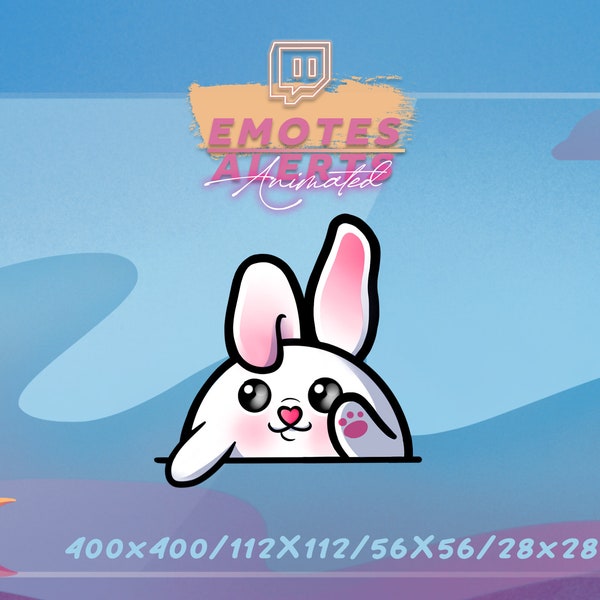 Twitch Chibi Emote/Alerts - Animierter Bongo Hase | Chibi Emote | Ostern Emotes | Zwietracht Emote