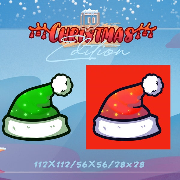 ANIMATED Dancing Hat - Santa Hat | Rave Emote | Christmas/ Xmas Emote | Cute Fluffy