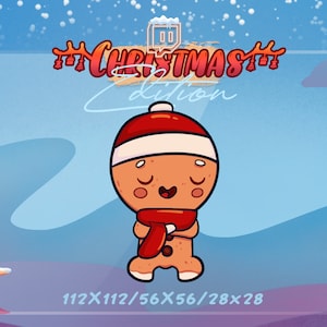 ANIMATED Dancing GINGERBREAD - Santa Emote | Present Emote | Christmas/ Xmas Emote | Cute and funny emote