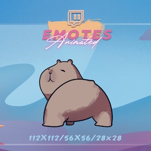ANIMATED Twerk CAPYBARA - Dancing emote | Juicy Emote | Kawaii emote | Twitch emote